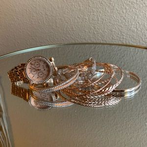 Rose gold watch